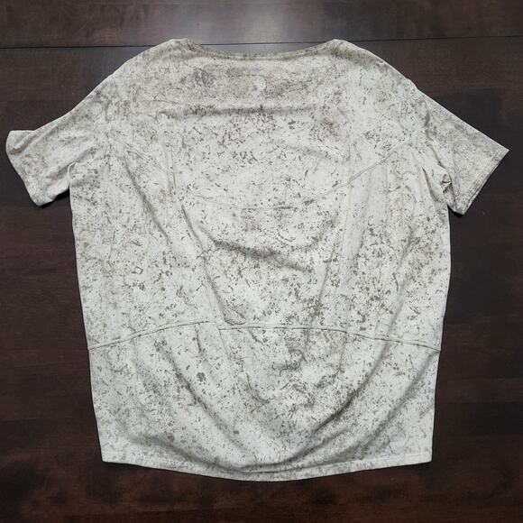 Lululemon Love Crew Tee Shirt Cirrus Wash White Opal Raw Linen Rover Size 6? - Picture 2 of 3